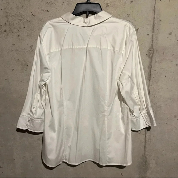 Tommy Hilfiger NWT Womens White 3/4 Sleeve Button-Down Top Shirt Plus Size 18 - Picture 9 of 11